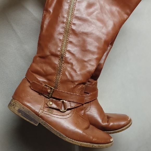 Shoes - Brown Leather Mid-calf Boots